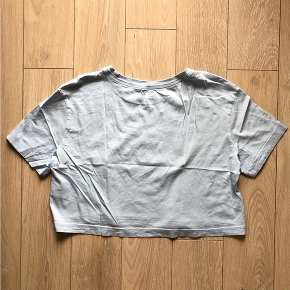 Nike Sportswear Women's Essential Icon Futura Crop T Shirt in Light Blue Size S - Picture 7 of 8